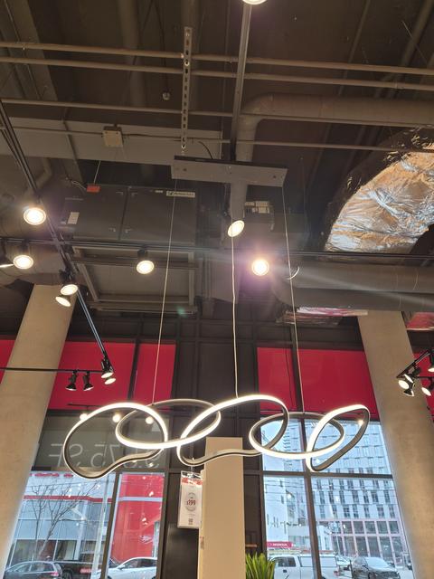Finished store display lighting