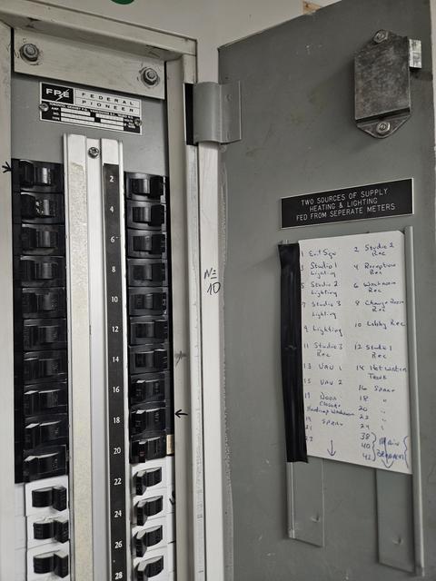 Breaker panel with circuit directory